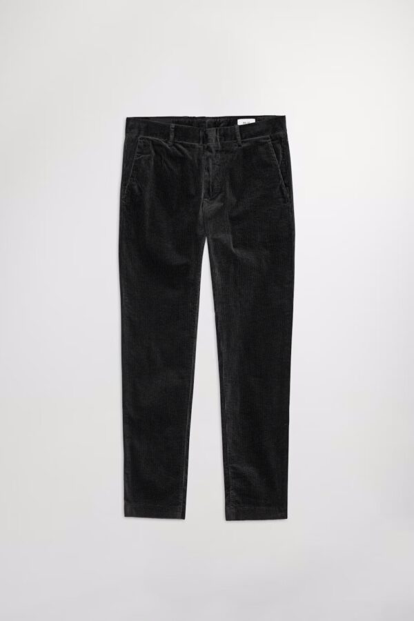 Theo Tapered leg corduroy slim fit Trousers BLACK - Image 5