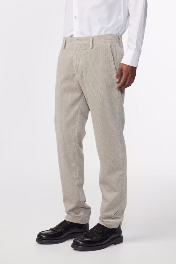 Theo Tapered leg corduroy slim fit Trousers fog - Image 3