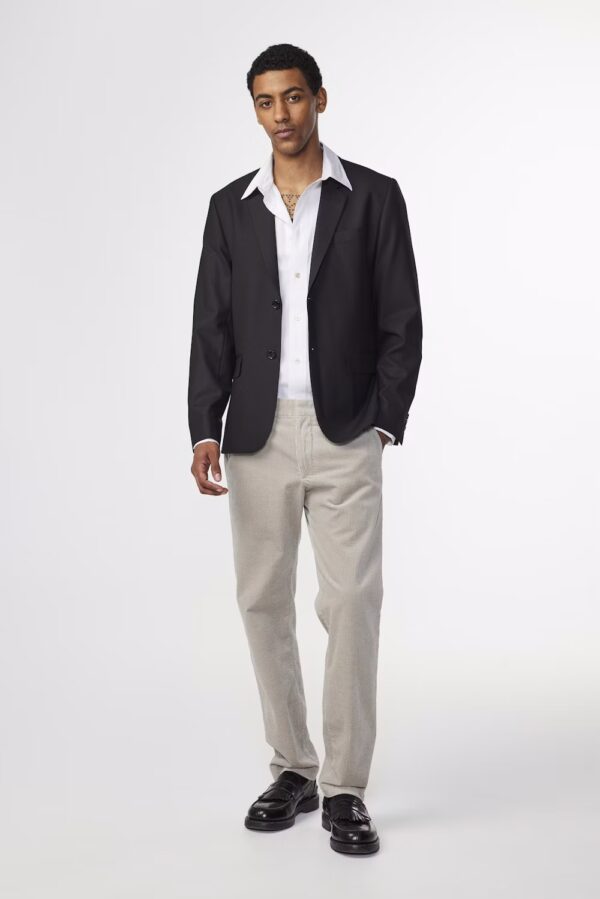 Theo Tapered leg corduroy slim fit Trousers fog - Image 6