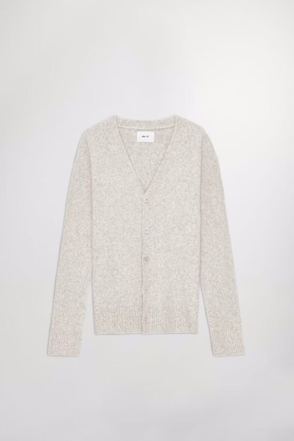 John V-neck Cardigan white pepper - Image 5