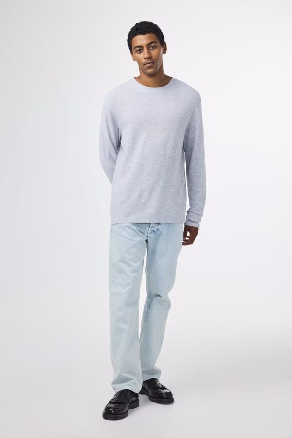 Clive Waffle knit Tee light grey - Image 2