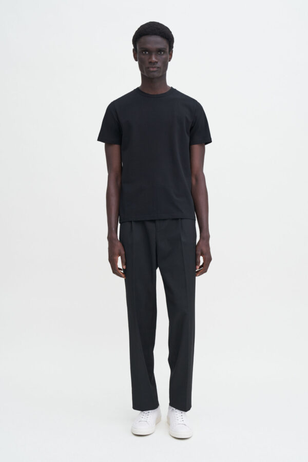 STRETCH COTTON T-SHIRT black - Image 3