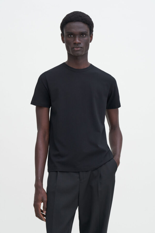 STRETCH COTTON T-SHIRT black - Image 2