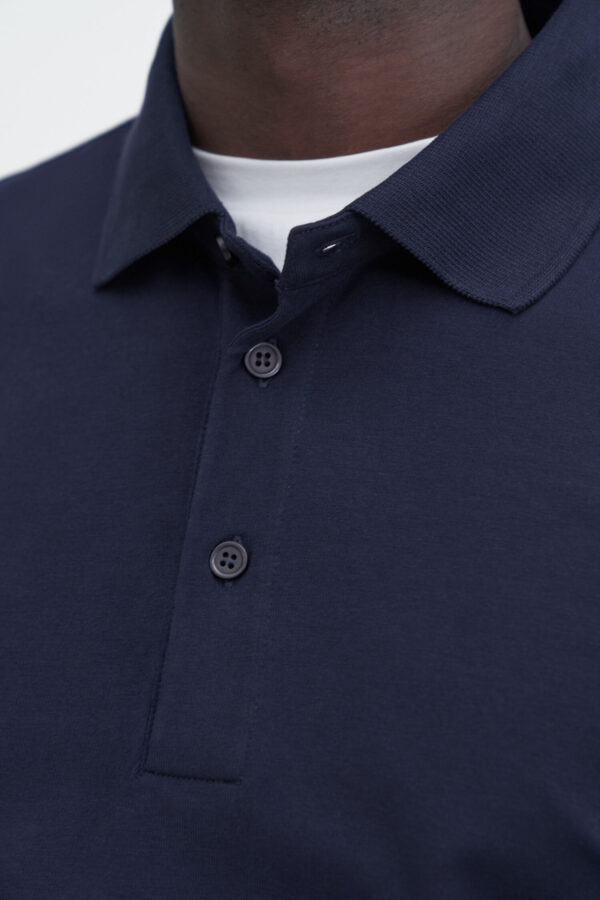 Luke Stretch Polo Shirt navy - Image 4