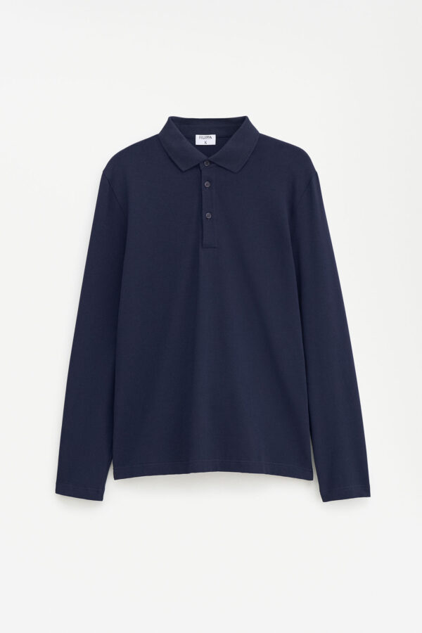 Luke Stretch Polo Shirt navy - Image 5