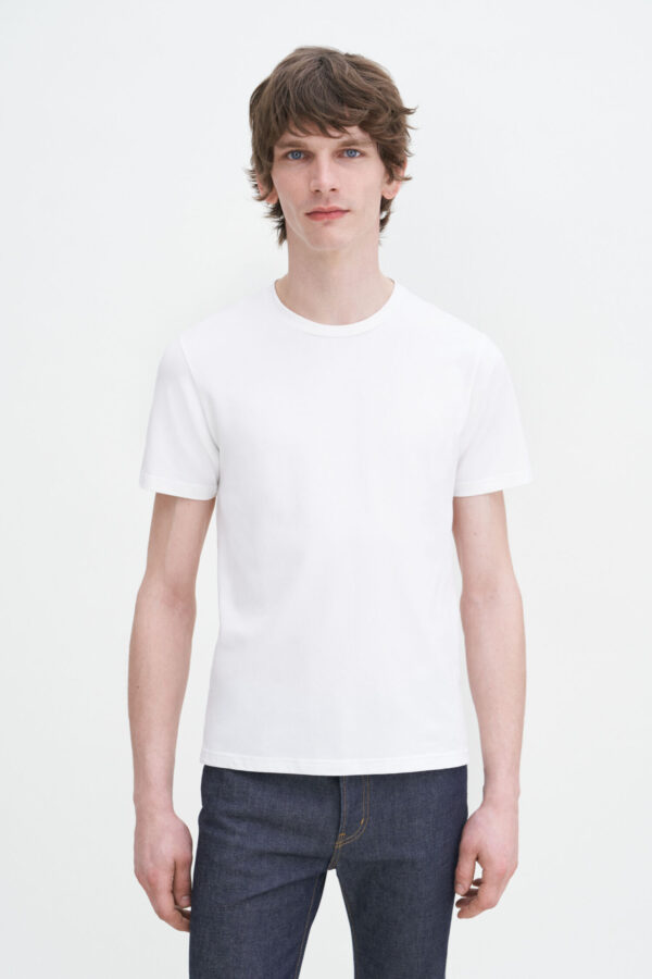 STRETCH COTTON T-SHIRT white - Image 3