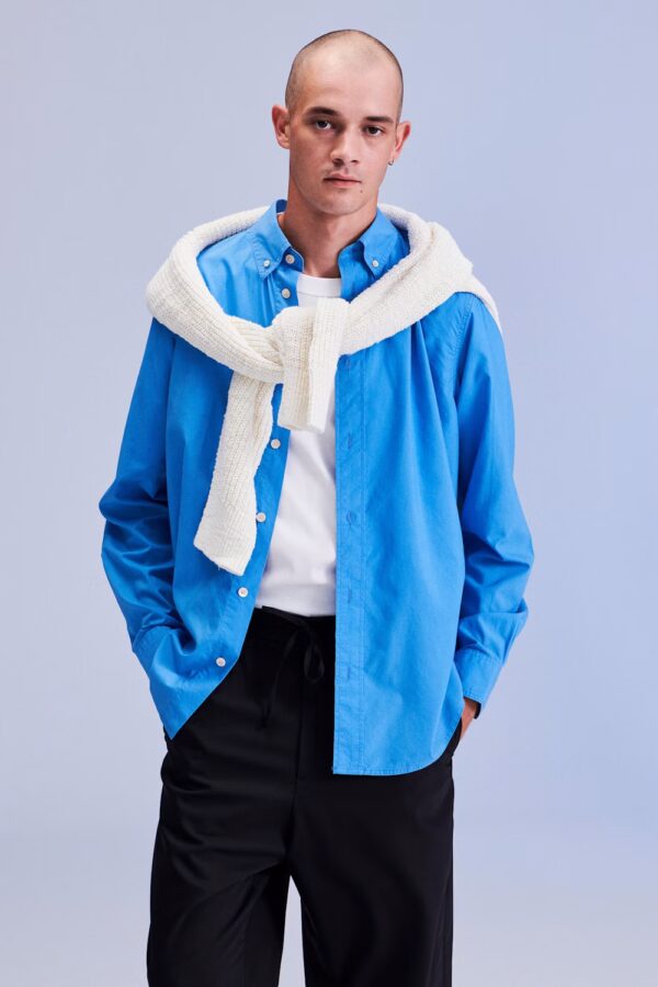 Colby Supima Cotton Shirt blue - Image 3