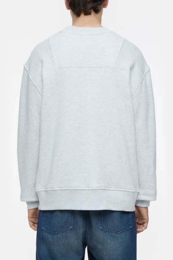 Cotton sweatshirt bright grey mel - Image 7