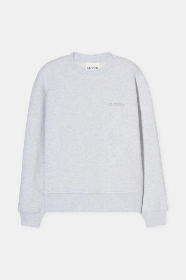 Cotton sweatshirt bright grey mel - Image 2