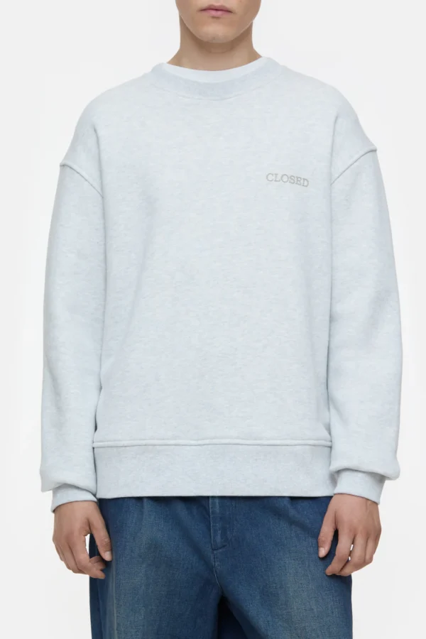 Cotton sweatshirt bright grey mel