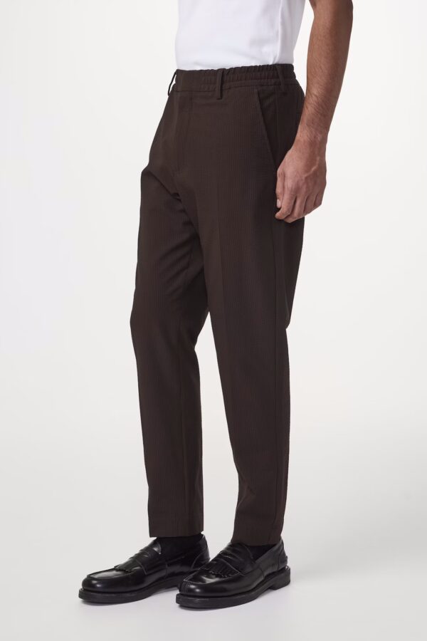 Billie Seersucker Trousers brown stripe - Image 4