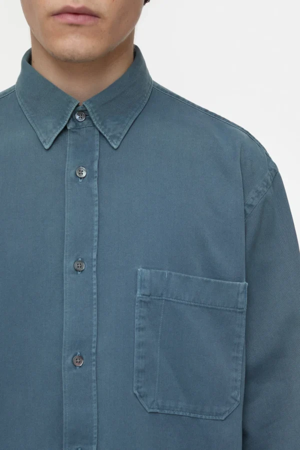 Formal army shirt graphite blue