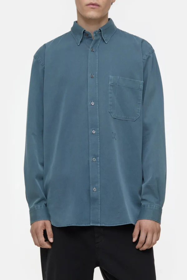 Formal army shirt graphite blue - Image 2