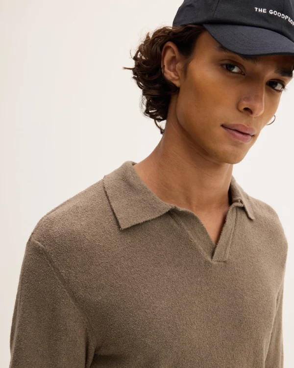 Boucle Knit Polo beige - Image 3