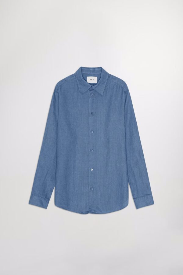 Enzo Linen Shirt BERING SEA - Image 3